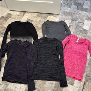Lululemon Athletica Swiftly Tech Tops Shirts Women's Size 4 lot of 5